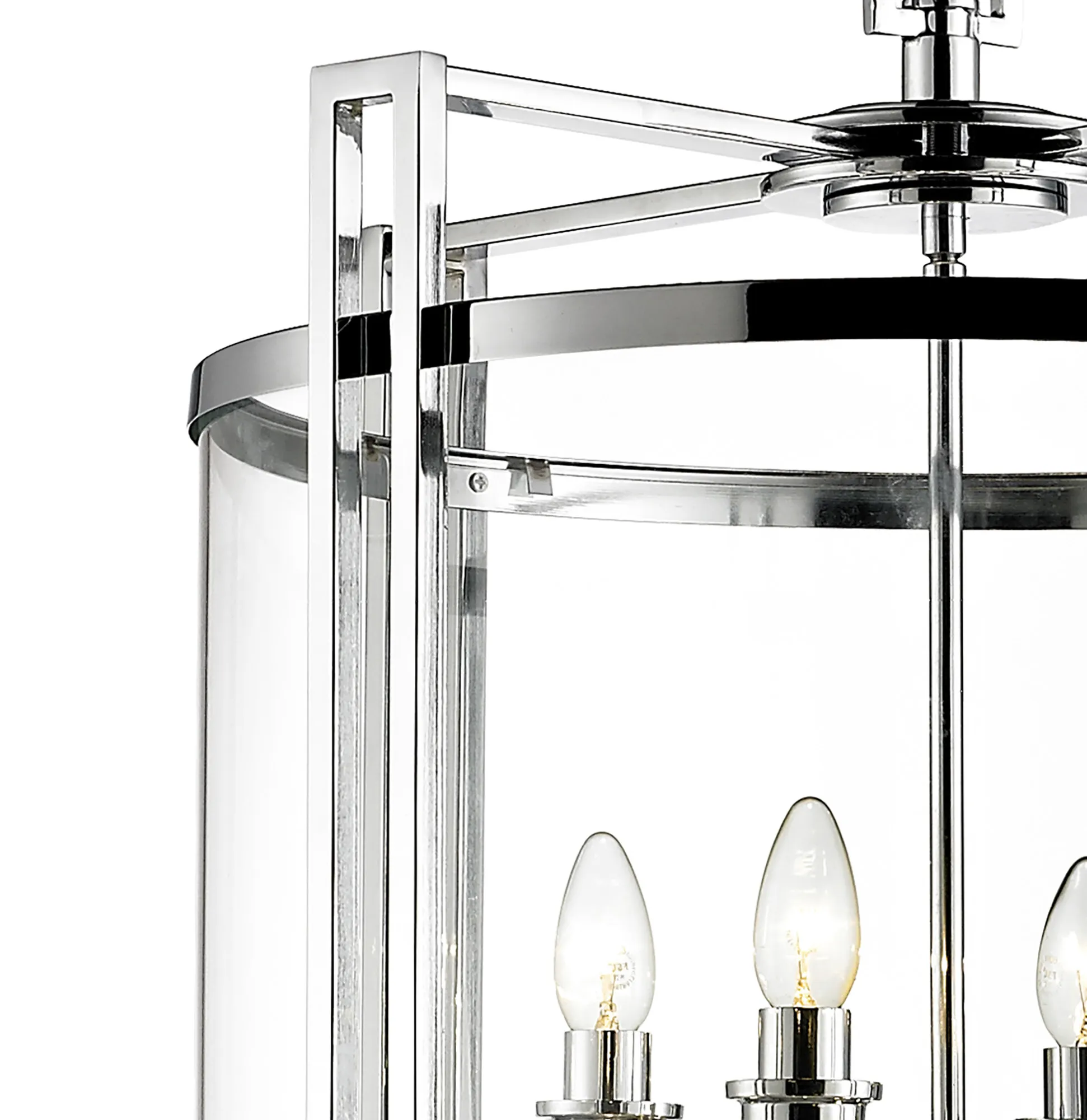 Eaton Glass Pendant 12 Light (17.6kg) Polished Chrome IL31085  Diyas Eaton Polished Chrome